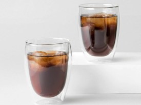 Vaso liso doble vidrio grande